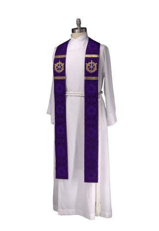 Crown of Thorns Purple Lent Stole | Ecclesiastical Sewing