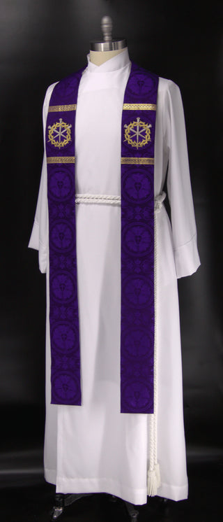 Crown of Thorns Purple Lent Stole | Ecclesiastical Sewing