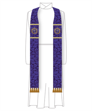 Crown of Thorns Purple Lent Stole | Ecclesiastical Sewing