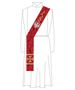 Pentecost Dove Deacon Stole Liturgical Vestment