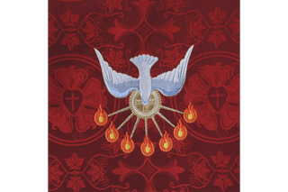 Pentecost Dove Descending Flames | Pentecost Altar Hanging