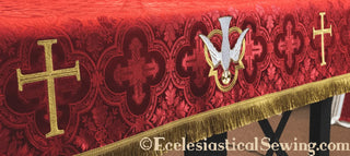 Pentecost Trinity Superfontal | Red Festival Altar Hangings