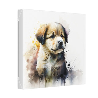 Playful and Cute Watercolor Puppy - A Unique Nursery Wall Art Piece