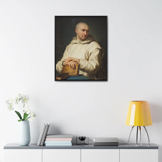 Portrait of a Carthusian Monk, c. 1715  - Jean Restout II - Premium Framed Canvas Wrapped Gallery Print