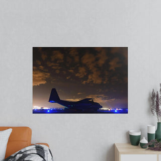 Poster For Man Cave Gift For him Modern Poster USA Military Wall Art For Dad - A U.S. Air Force C-130H Hercules