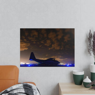 Poster For Man Cave Gift For him Modern Poster USA Military Wall Art For Dad - A U.S. Air Force C-130H Hercules