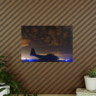 Poster For Man Cave Gift For him Modern Poster USA Military Wall Art For Dad - A U.S. Air Force C-130H Hercules