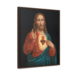 Premium Wood-Framed Canvas: Sacred Heart of Jesus Christ