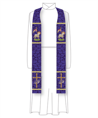 Pugin Agnus Dei Pastor Priest Stole | Crown Clergy Liturgical Stole