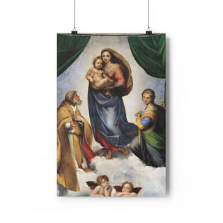 Raphael's The Sistine Madonna (1512) High Quality Reproduction Poster Print Perfect Gift For Grandma