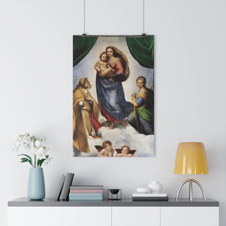 Raphael's The Sistine Madonna (1512) High Quality Reproduction Poster Print Perfect Gift For Grandma