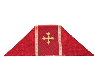 Red Chalice Veil or Burse | Cross Design chalice Veil or Burse