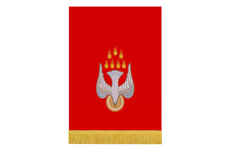 Red Pentecost Pulpit Fall Dove Flames | Pentecost Altar Hangings