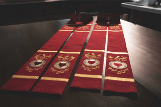 Reformation Rose Lutheran Stole | Red Pastor Priest Stole VDMA