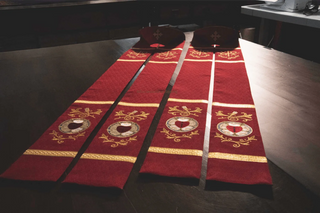 Reformation Rose Lutheran Stole | Red Pastor Priest Stole VDMA