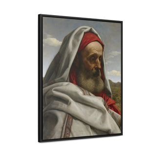 Religious Art for Office Home - Eliezer of Damascus, By William Dyce 1860 - Premium Framed Wrapped Canvas Print