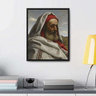 Religious Art for Office Home - Eliezer of Damascus, By William Dyce 1860 - Premium Framed Wrapped Canvas Print