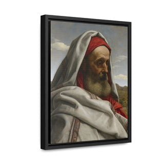 Religious Art for Office Home - Eliezer of Damascus, By William Dyce 1860 - Premium Framed Wrapped Canvas Print