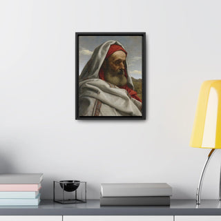 Religious Art for Office Home - Eliezer of Damascus, By William Dyce 1860 - Premium Framed Wrapped Canvas Print