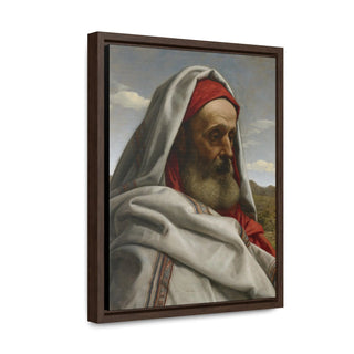 Religious Art for Office Home - Eliezer of Damascus, By William Dyce 1860 - Premium Framed Wrapped Canvas Print