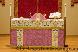 Rose Altar Frontal Florence Brocade and Tapestry Collection | Gaudete Vestments