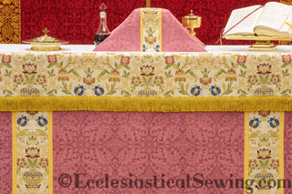 Rose Altar Frontal Florence Brocade and Tapestry Collection | Gaudete Vestments