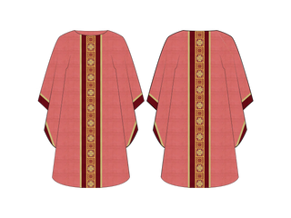 Rose Silk Monastic Chasuble Gaudete Laetare | St. Ignatius Antioch Collection