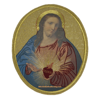 Sacro Cuore Cristo Goldwork Applique | Applique paramenti sacri 