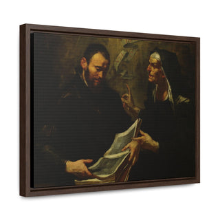 Saint Augustine and Saint Monica, 17th Century Canvas Christian Gift