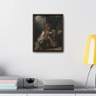 Saint John the Baptist in the Wilderness, By Sir Joshua Reynolds - Premium Framed Wrapped Canvas