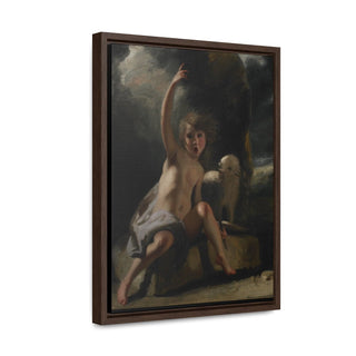 Saint John the Baptist in the Wilderness, By Sir Joshua Reynolds - Premium Framed Wrapped Canvas