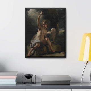 Saint John the Baptist in the Wilderness, By Sir Joshua Reynolds - Premium Framed Wrapped Canvas