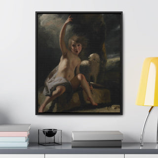 Saint John the Baptist in the Wilderness, By Sir Joshua Reynolds - Premium Framed Wrapped Canvas