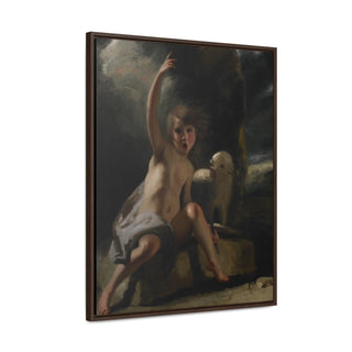 Saint John the Baptist in the Wilderness, By Sir Joshua Reynolds - Premium Framed Wrapped Canvas