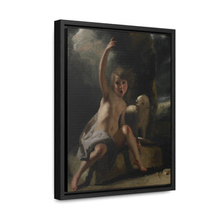 Saint John the Baptist in the Wilderness, By Sir Joshua Reynolds - Premium Framed Wrapped Canvas