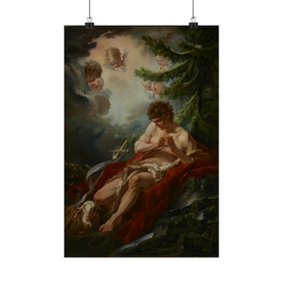 Saint John the Baptist in the Wilderness - Poster Print by François Boucher