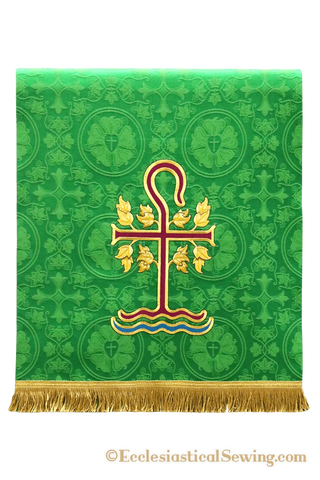 Sanctified Good Shepherd Pulpit Fall | Trinity Green Altar Hanging