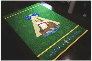 Sanctified Hand of God Ship Banner | Green Church Banner