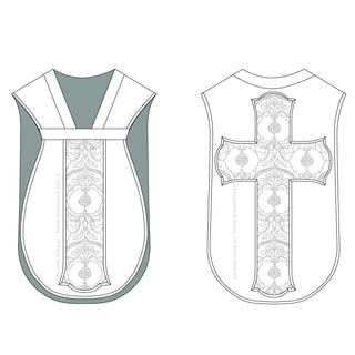 Shaped Cross Roman Chasuble Sewing Pattern | Latin Mass Chasuble Style 3014