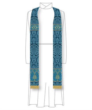 Silk Damask Priest Stoles | Seasonal Colors Clergy Stoles