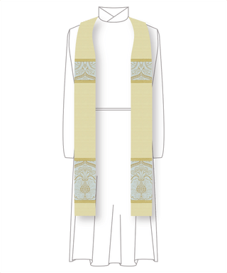Silk Dupioni and Wakefield Priest Stole Clergy Liturgical Vestment
