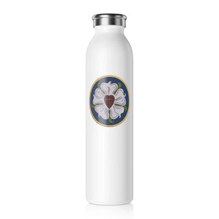 Slim Water Bottle Luther Rose Reformation Gift For Pastor Lutheran Gifts Church Kitchen Youth Group Sunday School