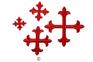 Small Cross Appliques Red with Iron On Backing