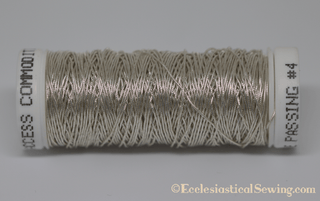 Silver Smooth Passing Fine #4 Silk Core | Goldwork Threads Ecclesiastical Sewing