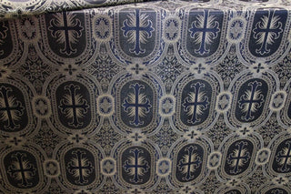 Cross & Oval Religious Brocade  | Ecclesiastical Sewing