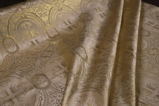 Cross & Oval Religious Brocade  | Ecclesiastical Sewing