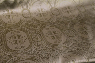 Cross & Oval Religious Brocade  | Ecclesiastical Sewing