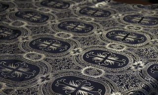 Cross & Oval Religious Brocade  | Ecclesiastical Sewing