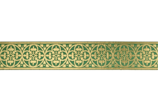St. Dominic Orphrey 3" Trim For Church Vestments-Green