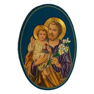 St. Joseph and Child Goldwork Applique for Church Vestments